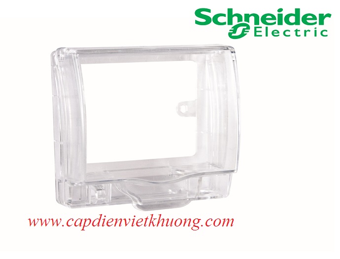 Mặt che phòng thấm nước mặt đơn cho ổ cắm, loại vuông, IP55 Schneider