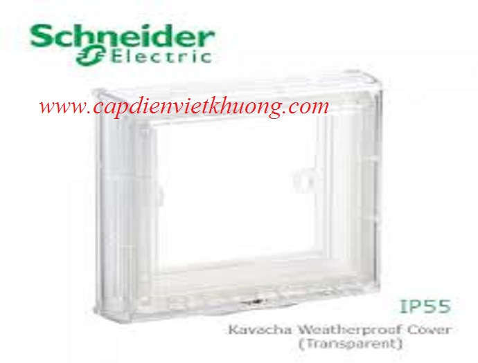 Mặt che phòng thấm nước mặt đôi cho ổ cắm, loại vuông, IP55 Schneider